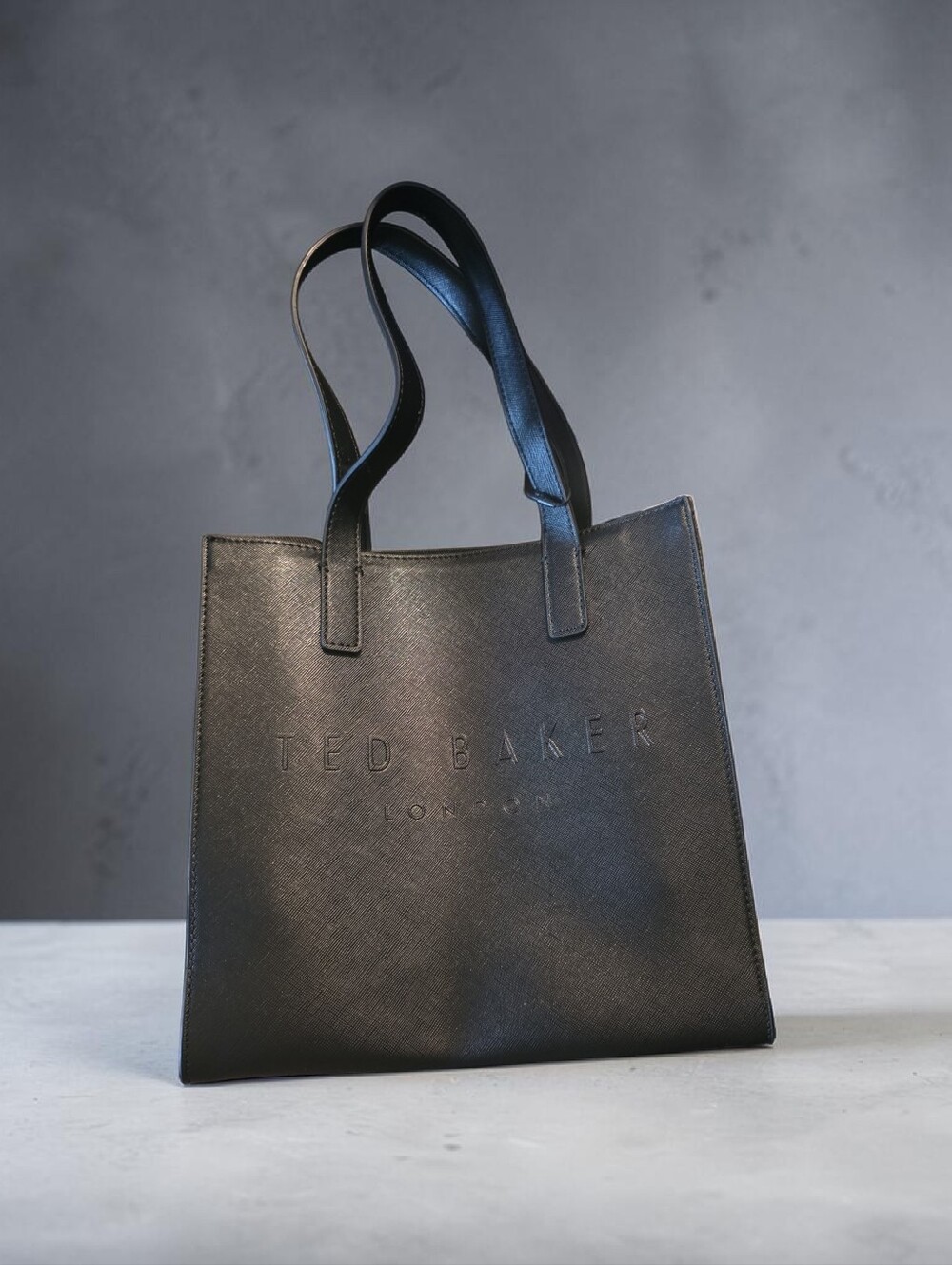 NWT Ted Baker Black Embossed Leather Tote